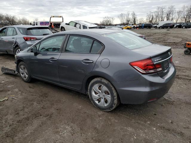 19XFB2F59DE205865 - 2013 HONDA CIVIC LX GRAY photo 2