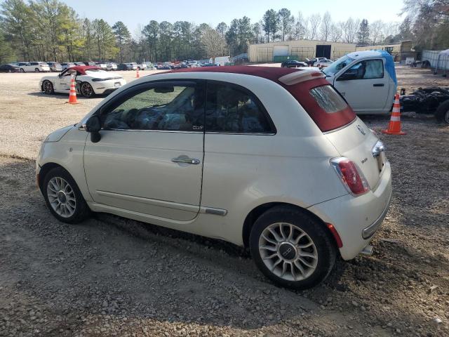 3C3CFFER2CT237770 - 2012 FIAT 500 LOUNGE WHITE photo 2