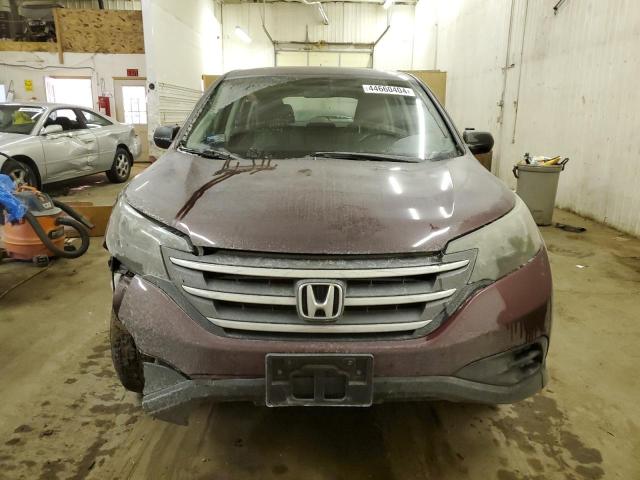 5J6RM4H33DL062881 - 2013 HONDA CR-V LX BURGUNDY photo 5