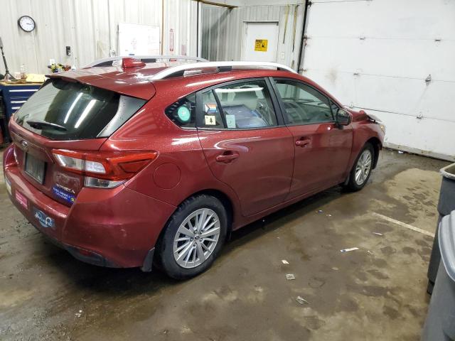 4S3GTAB68J3707277 - 2018 SUBARU IMPREZA PREMIUM RED photo 3