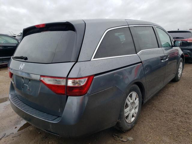 5FNRL5H20DB065374 - 2013 HONDA ODYSSEY LX GRAY photo 3