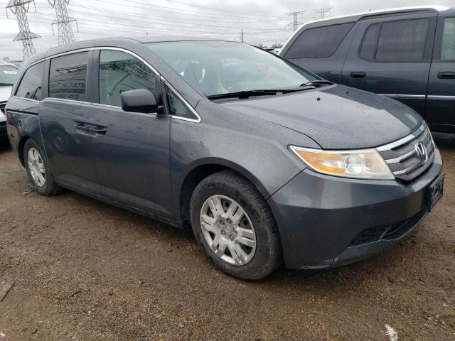 5FNRL5H20DB065374 - 2013 HONDA ODYSSEY LX GRAY photo 4