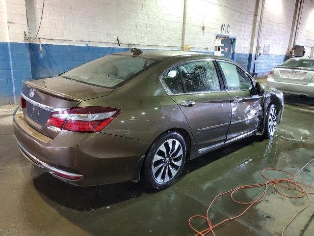 JHMCR6F35HC020924 - 2017 HONDA ACCORD HYBRID BROWN photo 3