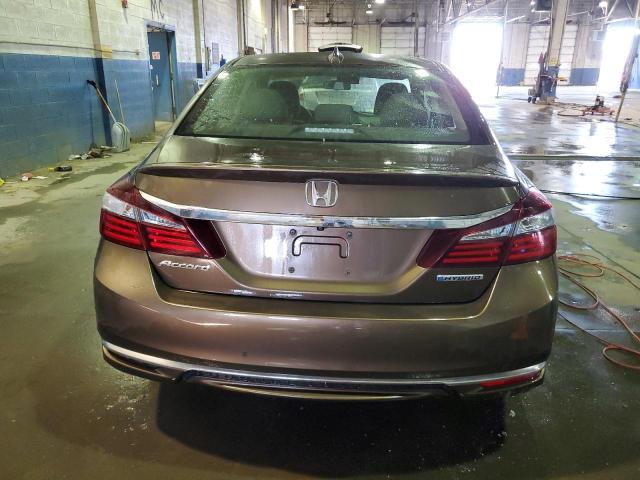 JHMCR6F35HC020924 - 2017 HONDA ACCORD HYBRID BROWN photo 6