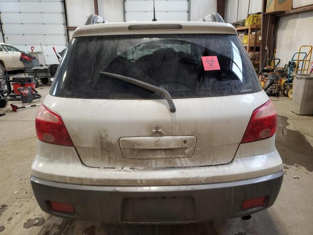 JA4LZ31F76U604762 - 2006 MITSUBISHI OUTLANDER LS WHITE photo 6