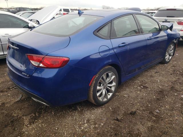 1C3CCCBG4FN705982 - 2015 CHRYSLER 200 S BLUE photo 3