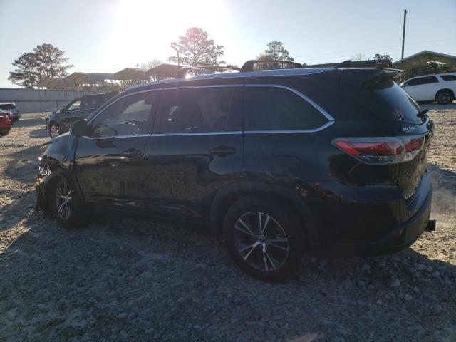 5TDKKRFH6GS140792 - 2016 TOYOTA HIGHLANDER XLE BLACK photo 2
