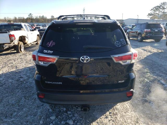5TDKKRFH6GS140792 - 2016 TOYOTA HIGHLANDER XLE BLACK photo 6