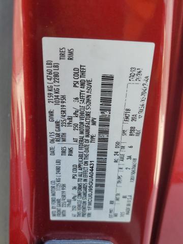 1FMCU0J95GUA04431 - 2016 FORD ESCAPE TITANIUM 栗色 照片 14