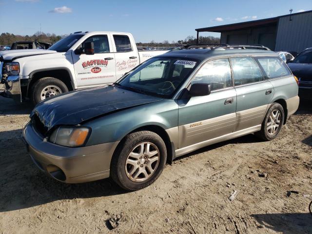 4S3BH665X27655963 - 2002 SUBARU LEGACY OUTBACK TEAL photo 1