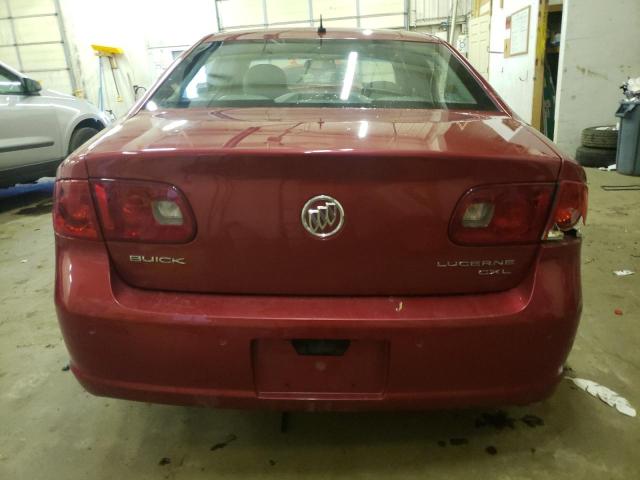 1G4HD57277U127807 - 2007 BUICK LUCERNE CXL RED photo 6