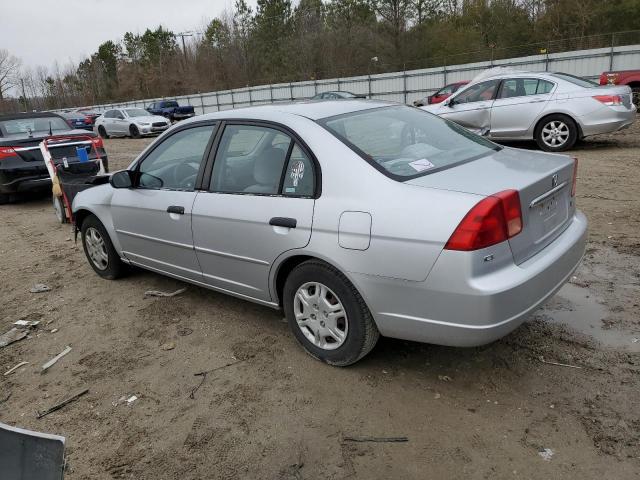 2HGES16581H531406 - 2001 HONDA CIVIC LX SILVER photo 2