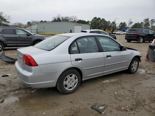 2HGES16581H531406 - 2001 HONDA CIVIC LX SILVER photo 3