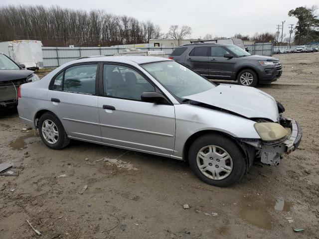 2HGES16581H531406 - 2001 HONDA CIVIC LX SILVER photo 4