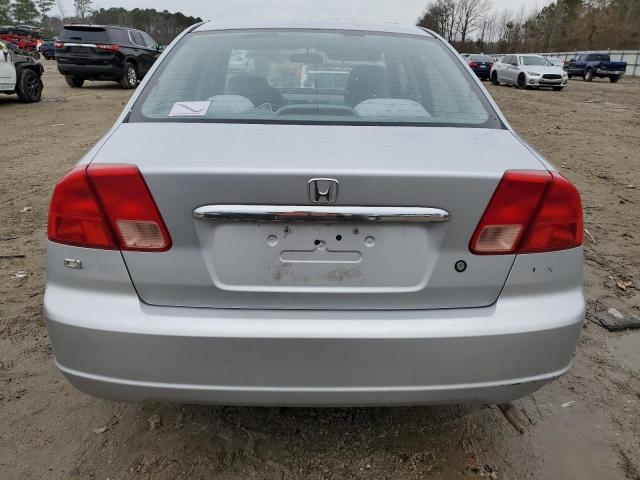 2HGES16581H531406 - 2001 HONDA CIVIC LX SILVER photo 6