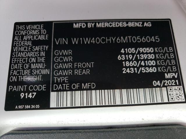 W1W40CHY6MT056045 - 2021 MERCEDES-BENZ SPRINTER 2500 WHITE photo 14