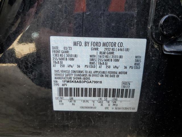 1FM5K8AB3PGA79918 - 2023 FORD EXPLORER POLICE INTERCEPTOR 黑色 照片 13