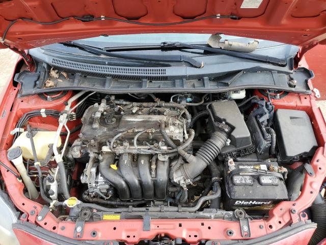 2T1BU4EE9AC500240 - 2010 TOYOTA COROLLA LE BASE RED photo 11