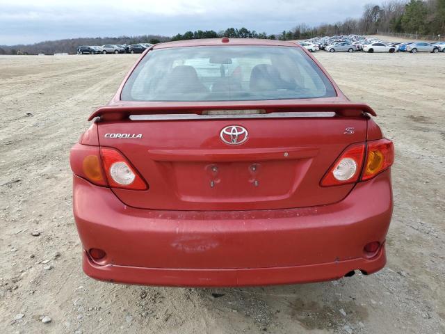 2T1BU4EE9AC500240 - 2010 TOYOTA COROLLA LE BASE RED photo 6