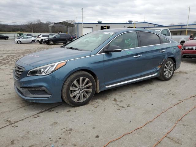 5NPE34AF4HH442141 - 2017 HYUNDAI SONATA SPORT BLUE photo 1