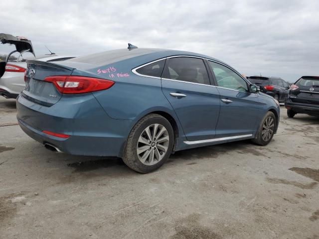 5NPE34AF4HH442141 - 2017 HYUNDAI SONATA SPORT BLUE photo 3