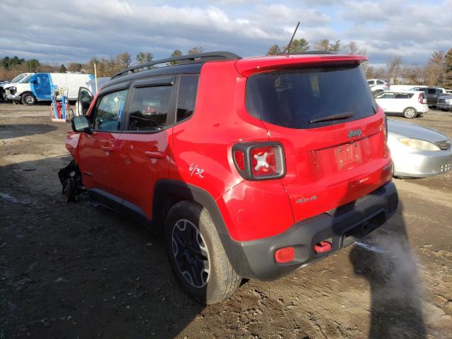 ZACCJBCTXGPE30411 - 2016 JEEP RENEGADE TRAILHAWK RED photo 2