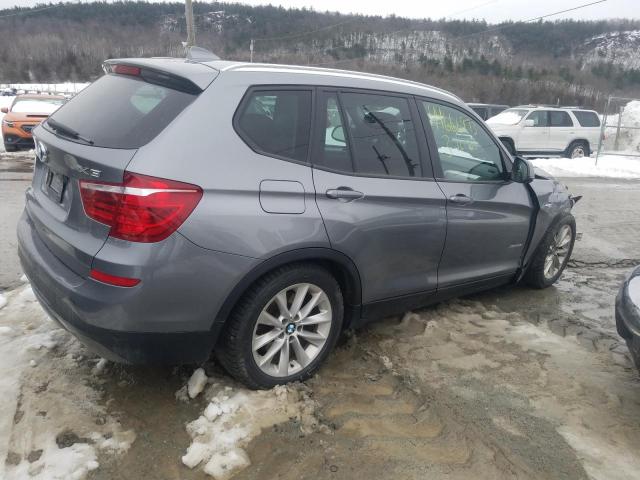 5UXWX9C58F0D49452 - 2015 BMW X3 XDRIVE28I GRAY photo 3