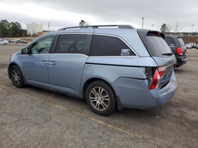 5FNRL5H46CB073267 - 2012 HONDA ODYSSEY EX BLUE photo 2