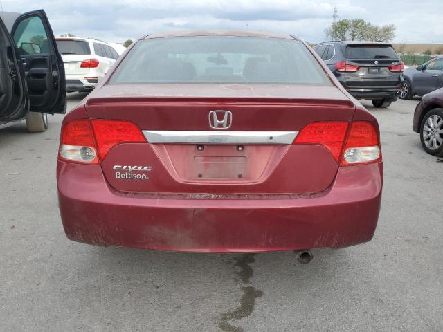 2HGFA1F67AH534409 - 2010 HONDA CIVIC LX-S BURGUNDY photo 6