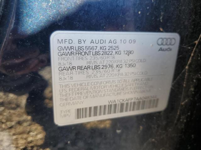 WA1CKAFP7AA048344 - 2010 AUDI Q5 PREMIUM BLUE photo 12