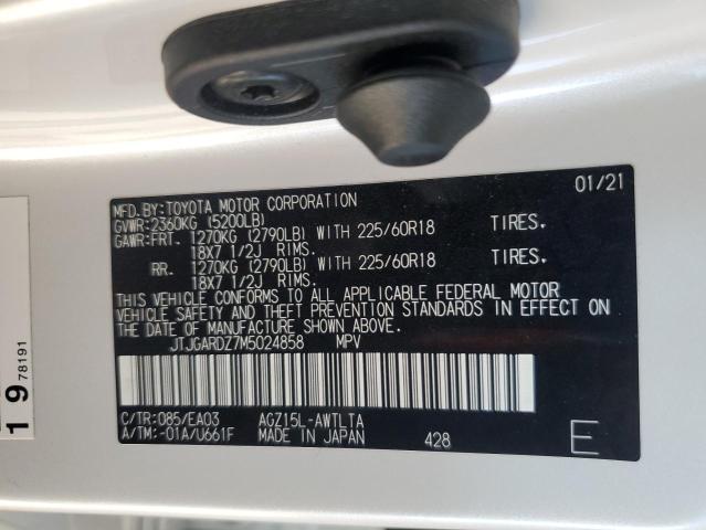 JTJGARDZ7M5024858 - 2021 LEXUS NX 300 BASE Ağ foto 12