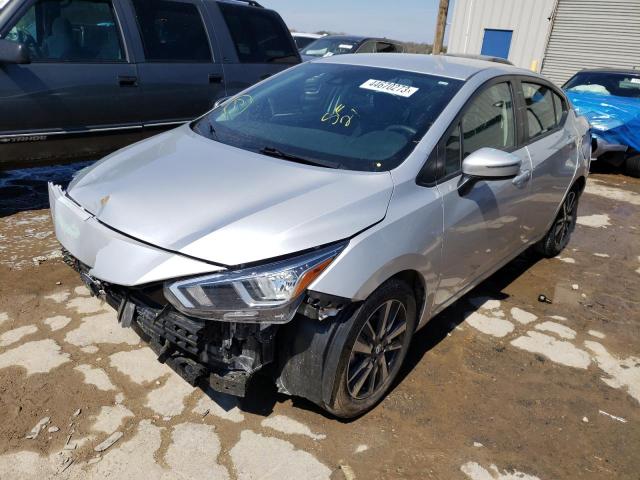 3N1CN8EV7ML869174 - 2021 NISSAN VERSA SV SILVER photo 1