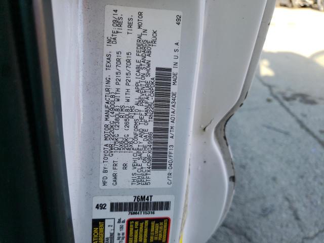 5TFTX4CN8FX049986 - 2015 TOYOTA TACOMA ACCESS CAB 白色 照片 13