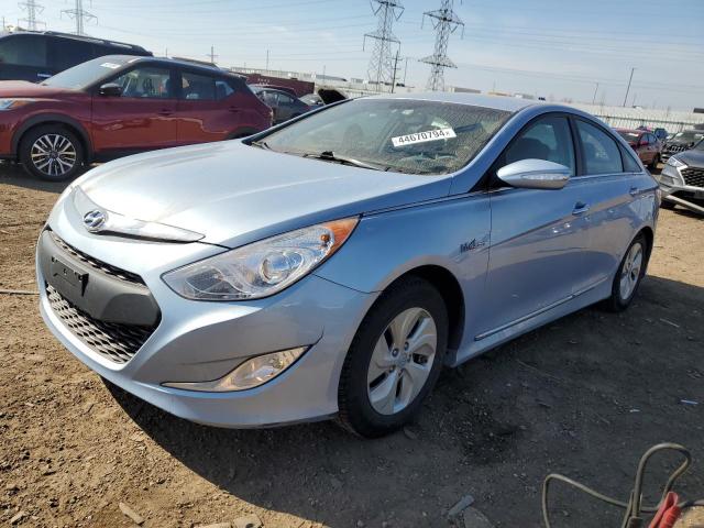 KMHEC4A45EA118161 - 2014 HYUNDAI SONATA HYBRID BLUE photo 1