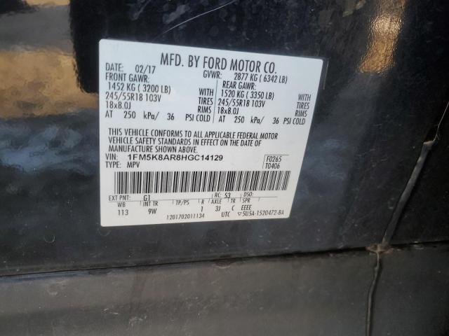 1FM5K8AR8HGC14129 - 2017 FORD EXPLORER POLICE INTERCEPTOR Qara foto 13