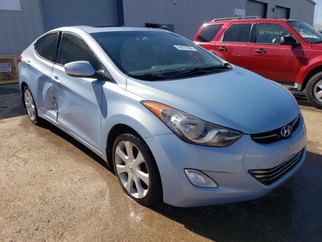 KMHDH4AE4CU495274 - 2012 HYUNDAI ELANTRA GLS BLUE photo 4