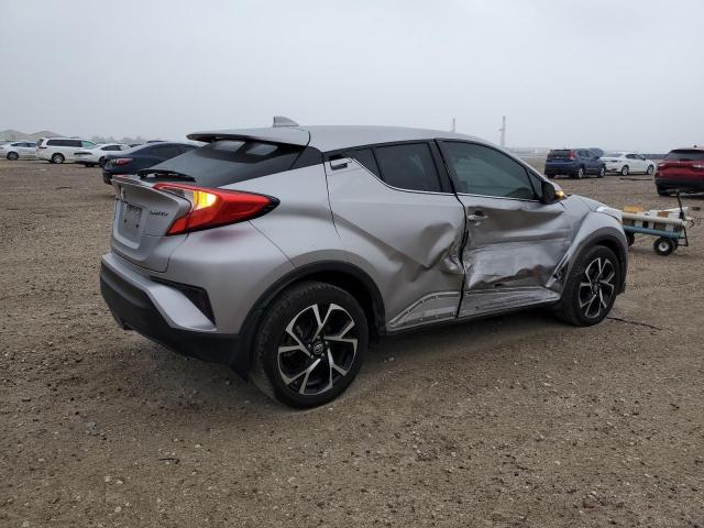 JTNKHMBX1K1046402 - 2019 TOYOTA C-HR XLE SILVER photo 3