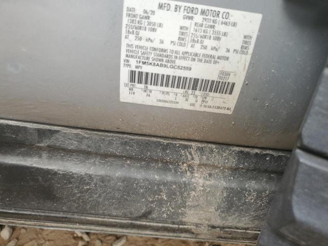 1FM5K8AB9LGC52559 - 2020 FORD EXPLORER POLICE INTERCEPTOR შავი ფოტო 13