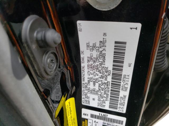 5TFRM5F16EX075535 - 2014 TOYOTA TUNDRA DOUBLE CAB SR/SR5 BLACK photo 12