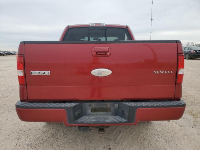 1FTRW12W18KD18299 - 2008 FORD F150 SUPERCREW RED photo 6