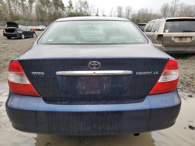 4T1BE32K94U317747 - 2004 TOYOTA CAMRY LE BLUE photo 6