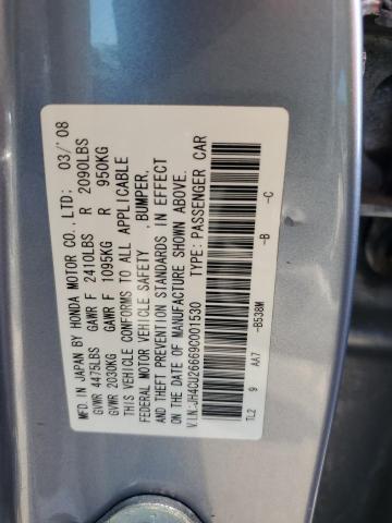 JH4CU26669C001530 - 2009 ACURA TSX BLUE photo 12