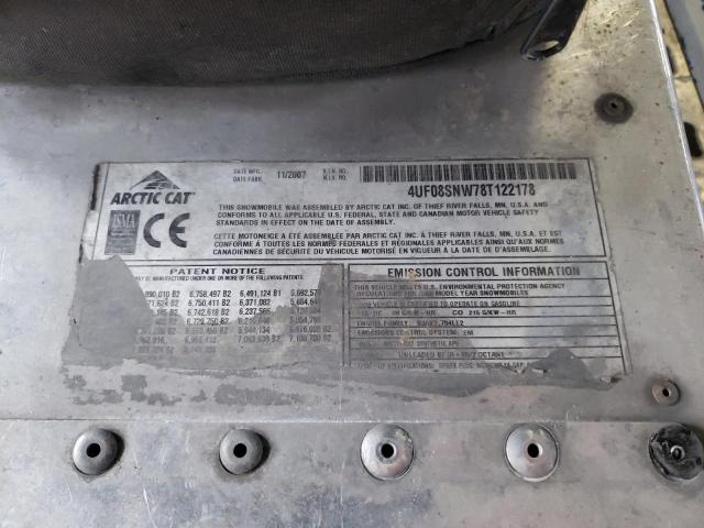 4UF08SNW78T122178 - 2008 ARCTIC CAT M8 SNO PRO BLACK photo 10