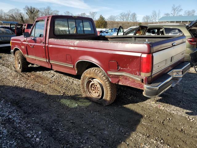 1FTEF26N3KNB05379 - 1989 FORD F250 BURGUNDY photo 2