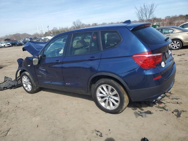 5UXWX9C50D0A11881 - 2013 BMW X3 XDRIVE28I BLUE photo 2