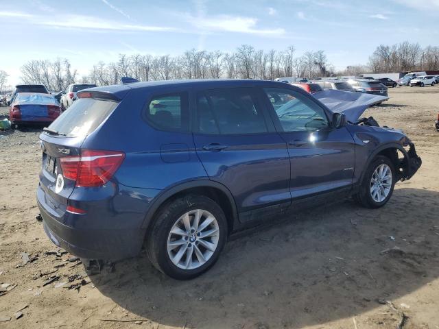 5UXWX9C50D0A11881 - 2013 BMW X3 XDRIVE28I BLUE photo 3