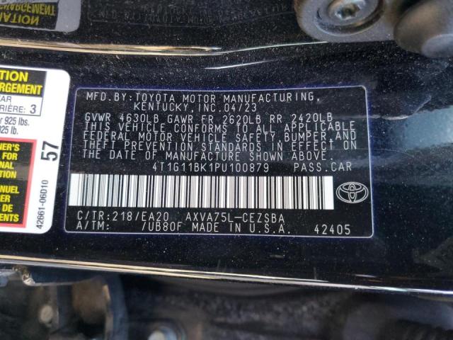4T1G11BK1PU100879 - 2023 TOYOTA CAMRY SE NIGHT SHADE BLACK photo 13