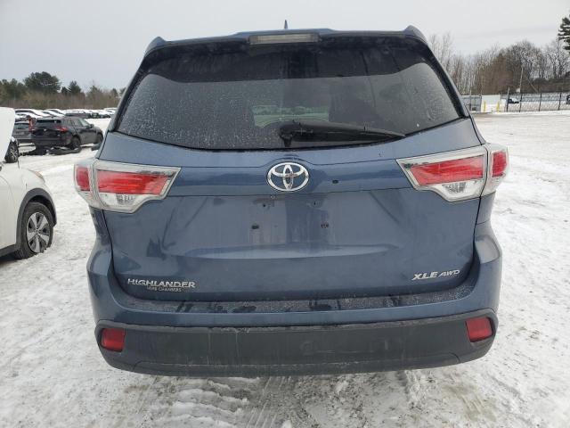 5TDJKRFH7GS300089 - 2016 TOYOTA HIGHLANDER XLE BLUE photo 6