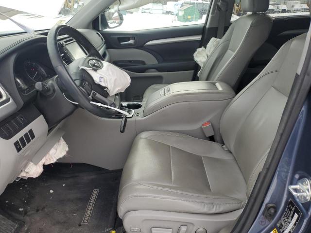 5TDJKRFH7GS300089 - 2016 TOYOTA HIGHLANDER XLE BLUE photo 7