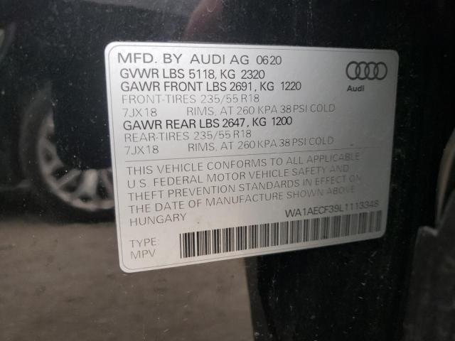 WA1AECF39L1113348 - 2020 AUDI Q3 PREMIUM BLACK photo 14